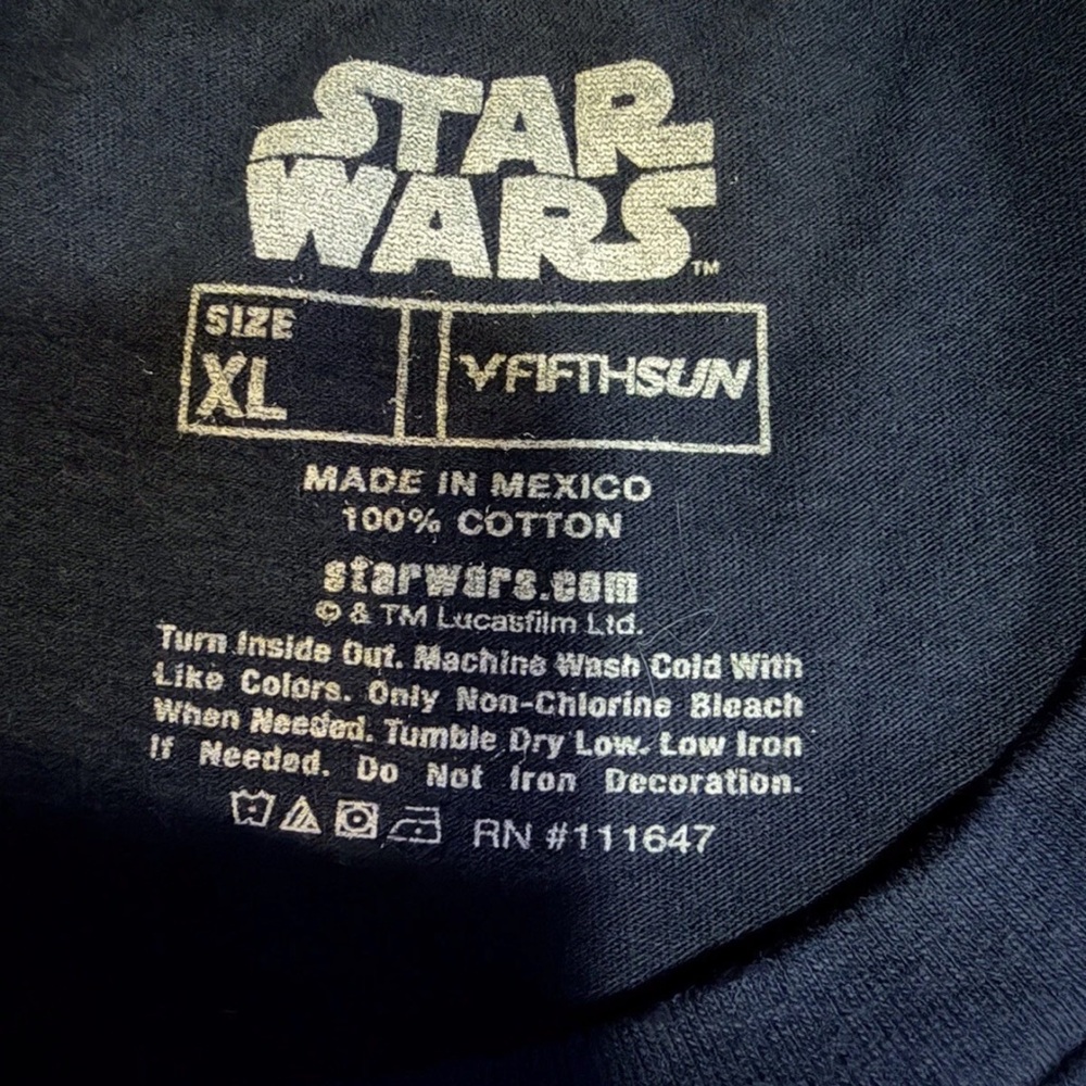 Star Wars Black Graphic Tee with Iconic Locations - Picture 3 of 4